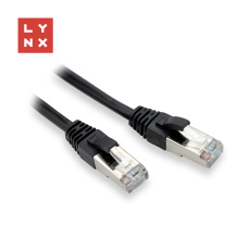LYNX FTP patch kabel Cat5e PVC, CCA, 10m, černý