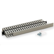 TRITON 19" vyvazovací panel 1U oboustranná plastová lišta, šedá TRITON 19" vyvazovací panel 1U oboustranná plastová lišta, šedá