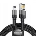 Baseus Cafule (Special Edition) nabíjecí / datový kabel USB na Lightning 2,4A 1m, šedá-černá