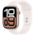 Apple Watch Series 10 GPS + Cellular 42mm Rose Gold Aluminium Case with Light Blush Sport Band - M/L