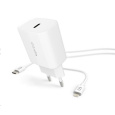 BAZAR - EPICO síťová nabíječka, PD 20W, USB-C - lightning kabel - bílá - Poškozený obal (Komplet)
