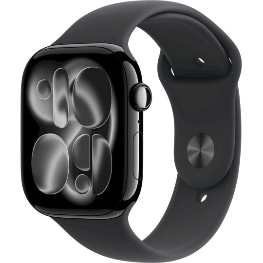 Apple Watch Series 11 GPS + Cellular 46mm Jet Black Aluminium Case with Black Sport Band - S/M Apple Watch Series 11 GPS + Cellular 46mm Jet Black Aluminium Case with Black Sport Band - S/M