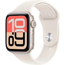 Apple Watch SE 3 GPS + Cellular 44mm Starlight Aluminium Case with Starlight Sport Band - S/M Apple Watch SE 3 GPS + Cellular 44mm Starlight Aluminium Case with Starlight Sport Band - S/M