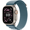 Apple Watch Ultra 3 GPS + Cellular 49mm Natural Titanium Case with Light Blue Alpine Loop - Small
