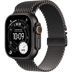 Apple Watch Ultra 3 GPS + Cellular 49mm Black Titanium Case with Black Titanium Milanese Loop - Small Apple Watch Ultra 3 GPS + Cellular 49mm Black Titanium Case with Black Titanium Milanese Loop - Small