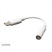 AKASA adaptér USB Type-C na 3.5 mm headphone jack adapter, 10cm, bílá