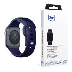 3mk Silicone Watch Strap pro Apple 42/44/45/49 mm Ocean Blue