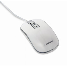 BAZAR - GEMBIRD myš MUS-4B-06-WS, drátová, optická, USB, bílá/stříbrná, poškozený obal
