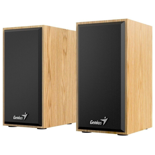 GENIUS Reproduktor SP-HF180, 3.5mm jack, 6W, světlé dřevo