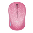 BAZAR - TRUST Myš Yvi Wireless Mouse USB, pink (růžová)