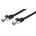 C-TECH kabel patchcord Cat6, FTP, černý, 1m