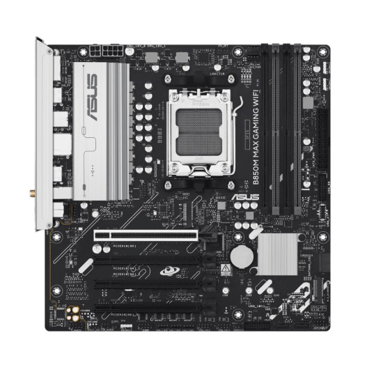 ASUS MB Sc AM5 B850M MAX GAMING WIFI, AMD B850, 4xDDR5, 1xDP, 1xHDMI, WiFi, mATX