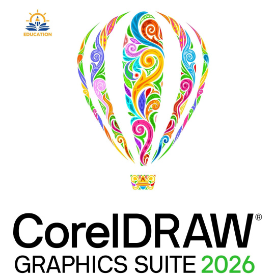 CorelDRAW Graphics Suite 2026 Education Perpetual License (incl. 1 Yr CorelSure Maintenance)(1-4)