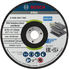 Bosch hrubovací kotouč PRO Stainless Steel and Metal, 76 × 4 × 10 mm