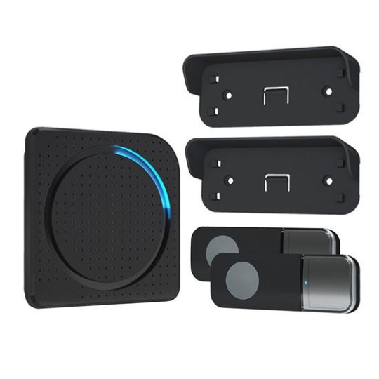 Solight bezdrátový zvonek, 2 tlačítka, do zásuvky, 200m, černý, learning code Solight bezdrátový zvonek, 2 tlačítka, do zásuvky, 200m, černý, learning code