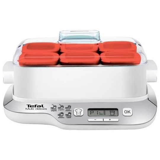 BAZAR - Tefal YG660 jogurtovač, 600 W, 6 nádob, bílá - poškozený obal