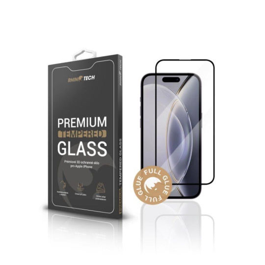 RhinoTech tvrzené ochranné 3D sklo pro Apple iPhone 15 Pro Max