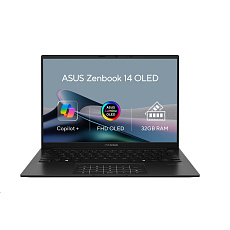 ASUS NTB Zenbook 14 (UM3406GA-OLED232W), Ryzen AI 7 445, 14" 1920 x 1200, 32GB, 1TB SSD, Radeon, W11 Home, Black