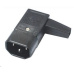 PREMIUMCORD Konektor napájecí 230V na kabel (samec, IEC C14), úhlový
