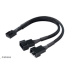 AKASA kabel rozdvojka pro ventilátory, 1x 4-pin fan na 2x 4-pin, 15cm