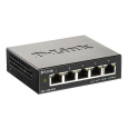 BAZAR - D-Link DGS-1100-05V2 5-port Gigabit Smart Managed switch, fanless - Poškozený obal (Komplet)
