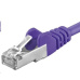 PREMIUMCORD Patch kabel CAT6a S-FTP, RJ45-RJ45, AWG 26/7 5m fialová