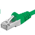 PREMIUMCORD Patch kabel CAT6a S-FTP, RJ45-RJ45, AWG 26/7 2m zelená