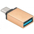 PREMIUMCORD Adaptér USB 3.1 C/male - USB 3.0 A/female, zlatý, OTG