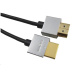 PREMIUMCORD Kabel Slim HDMI kabel, 0,5m, High Speed + Ethernet (v1.4), zlacené konektory