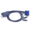 ATEN přepínač KVM 2-port VGA KVMP USB2.0, mini, audio, 0,9m kabely POŠKOZEN OBAL