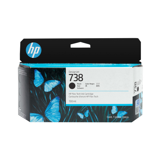 HP 738 130-ml Black DesignJet Ink Cartridge