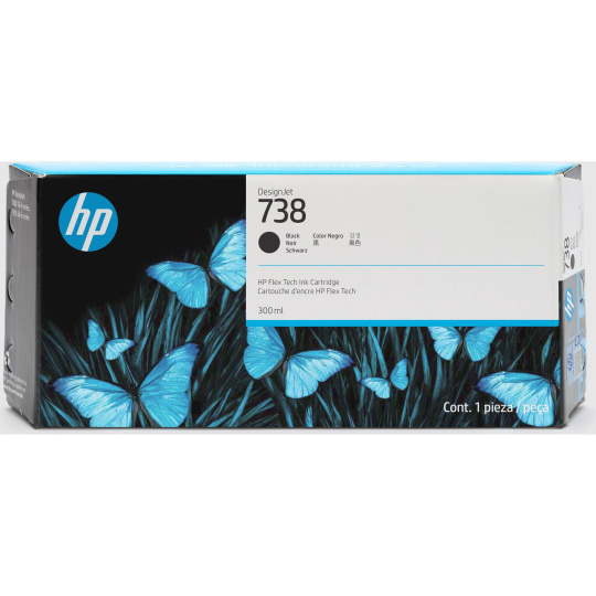 HP 738 130-ml Cyan DesignJet Ink Cartridge