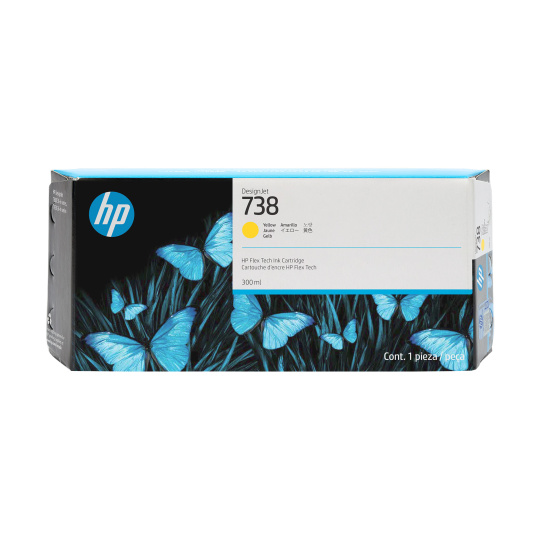 HP 738 300-ml Yellow DesignJet Ink Cartridge