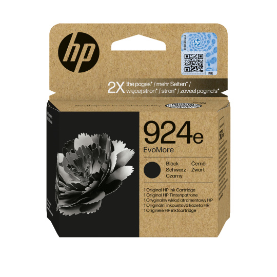 HP 924e EvoMore Black Original Ink Cartridge (1,000 pages)