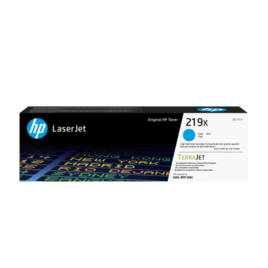 HP 219X High Yield Cyan Original LaserJet Toner Cartridge (2,500 pages)