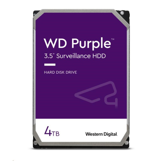 WD PURPLE WD44PURZ 4TB, SATA III 3.5", 256MB, 175MB/s, Low Noise, CMR WD PURPLE WD44PURZ 4TB, SATA III 3.5", 256MB, 175MB/s, Low Noise, CMR