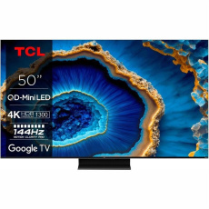 TCL 50" TV, QLED, 4K Ultra HD, HDR, Bluetooth, Wi-Fi, Dolby Atmos, Google TV