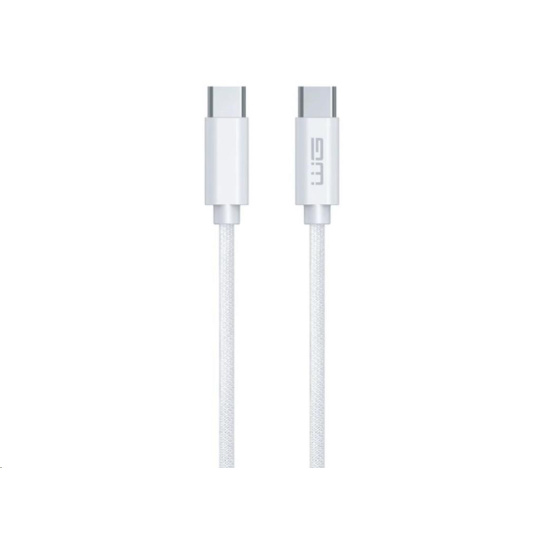 WG - Datový kabel Type-C na Type-C, 3 metry, 3A, 60W, bílá