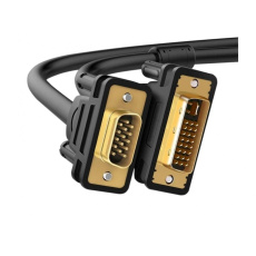 WG Video kabel propojovací VGA (male;D-Sub DE-15) to DVI-I Dual link (male) / 1,5m / black