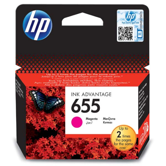Originální inkoustová cartridge HP No.655 (CZ111AE), červená