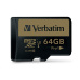 VERBATIM MicroSDXC karta 64GB PRO+ Class 10, UHS 1 (R:90/W:80 MB/s)