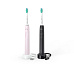 Philips HX3675/15 Sonicare elektrický zubní kartáček, sonický, časovač, tlakový senzor, 2 kusy, růžová a černá