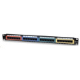 Intellinet Patch Panel, 19", Cat6, 24-Port, UTP, 1U, Colored, Black