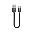 WG - Datový kabel Type-C na USB-A, 20 cm, černá