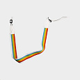 Polaroid Camera Strap Flat Rainbow White