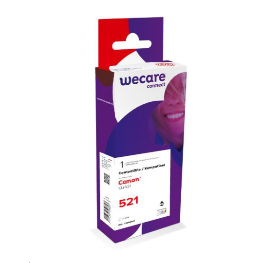 WECARE ARMOR cartridge pro Canon IP3600, 4600, 4600X, MP540, 620, 630, 980 (CLi521BK), černá/black, 10,5ml, 1300str