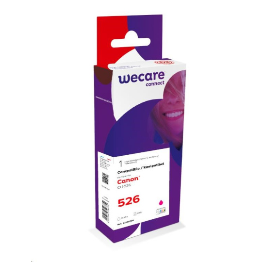 WECARE ARMOR cartridge pro Canon Pixma IP4850, MG5150, MG5250, MG6150, MG8150 (CLi526M), červená/magenta, 10,5ml, 640str