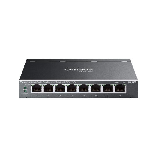 TP-Link OMADA switch ES208GP (8xGbE,8xPoE+,64W, fanless) TP-Link OMADA switch ES208GP (8xGbE,8xPoE+,64W, fanless)