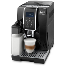 DeLonghi Dinamica ECAM 350.55.B automatický kávovar, 15 bar, vestavěný mlýnek, mléčný systém, zásobník na mletou kávu