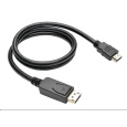 C-TECH kabel DisplayPort/HDMI, 3m, černý